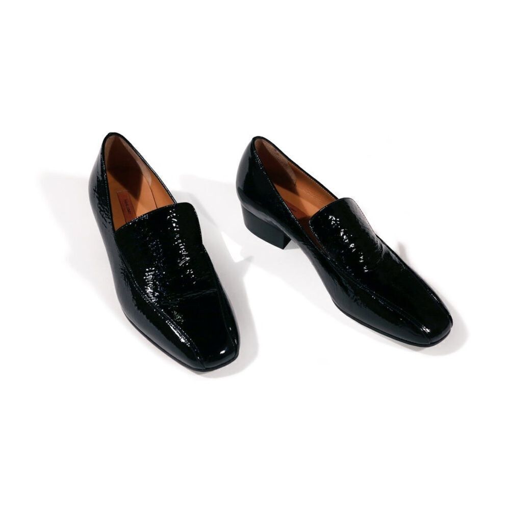 Rachel Comey CHEATER LOAFER IN CRINKLE PATENT BLACK NEW IN BOX